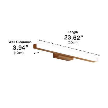 Lavisa - Modern Wood LED Vanity Light Minimalist Bathroom Mirror Wall Sconce