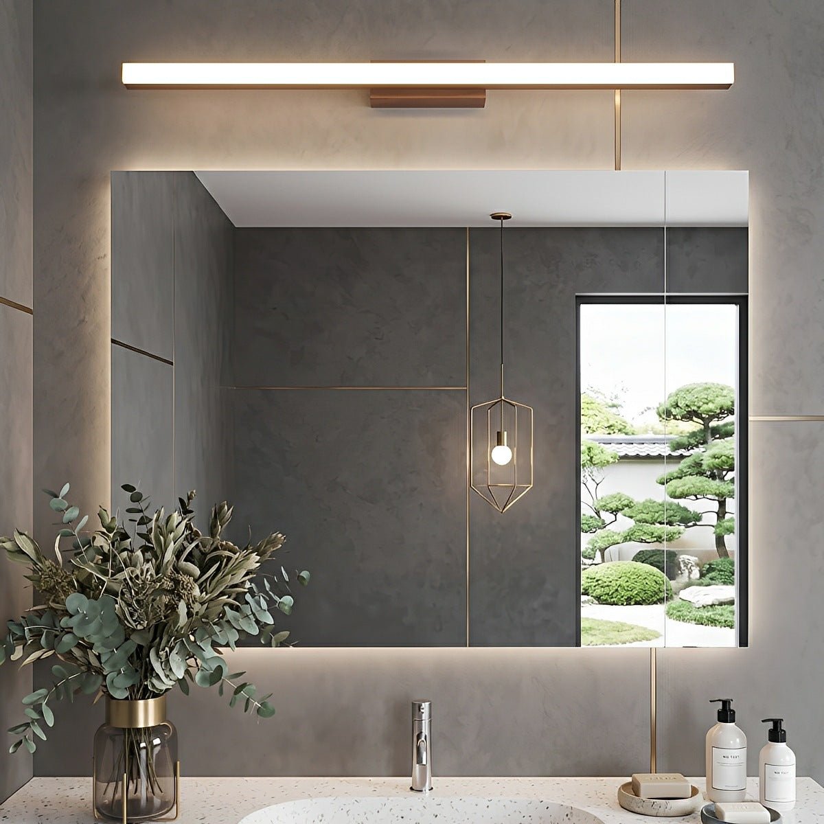 Lavisa - Modern Wood LED Vanity Light Minimalist Bathroom Mirror Wall Sconce