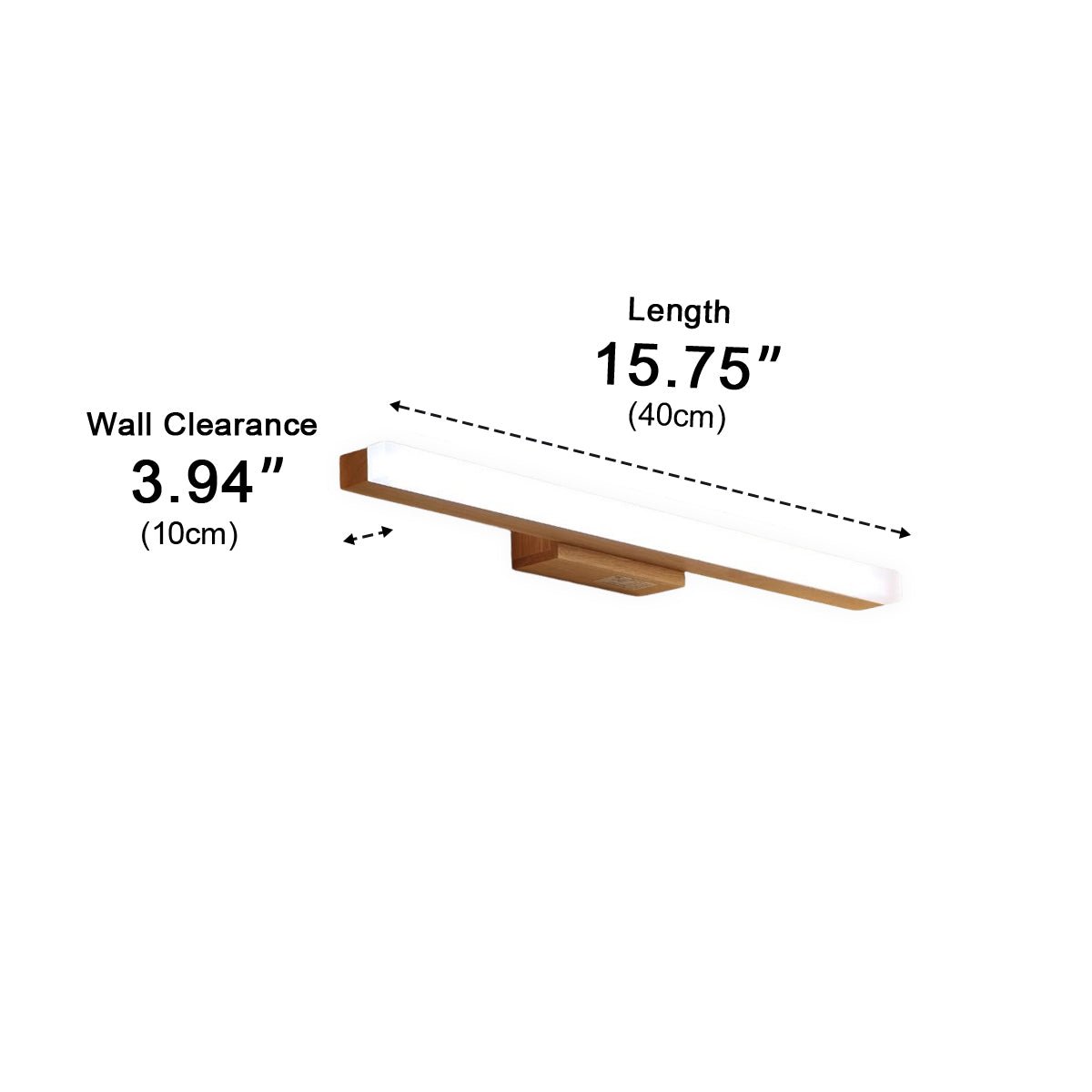 Lavisa - Modern Wood LED Vanity Light Minimalist Bathroom Mirror Wall Sconce