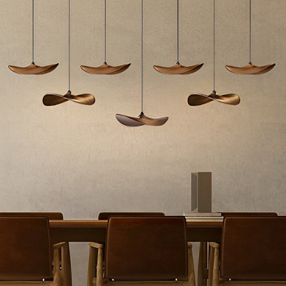 Lavisa - Modern Natural Wood Lotus Leaf LED Pendant Light