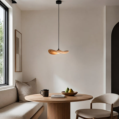 Lavisa - Modern Natural Wood Lotus Leaf LED Pendant Light