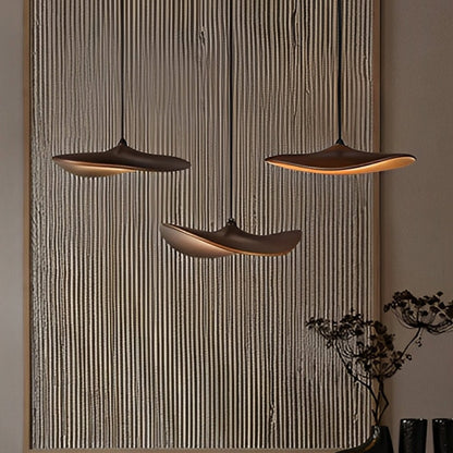 Lavisa - Modern Natural Wood Lotus Leaf LED Pendant Light