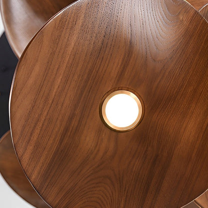 Lavisa - Modern Natural Wood Lotus Leaf LED Pendant Light