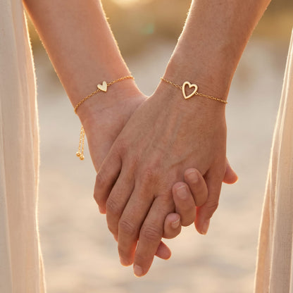 Lavisa - Mom And Daughter Matching Heart Bracelet