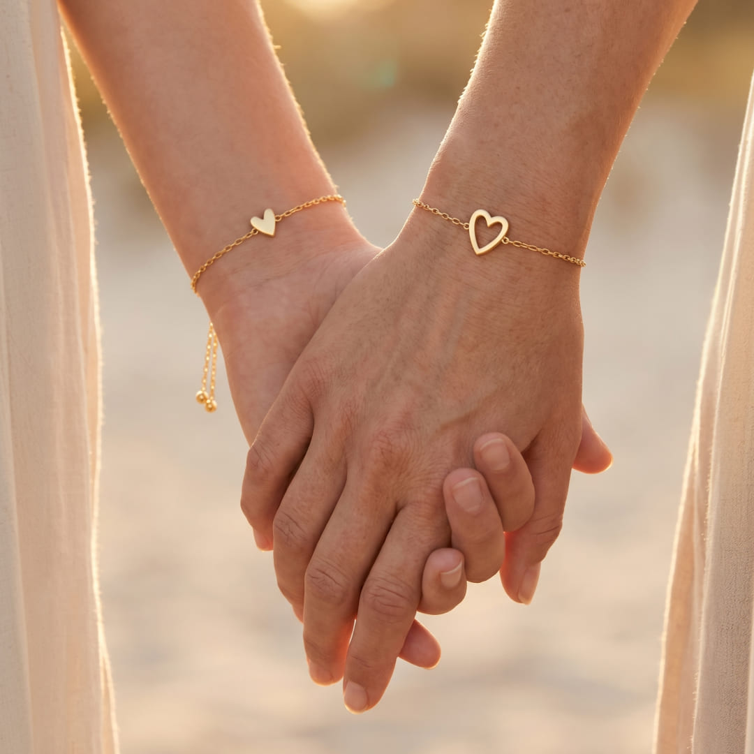 Lavisa - Mom And Me Matching Heart Bracelet