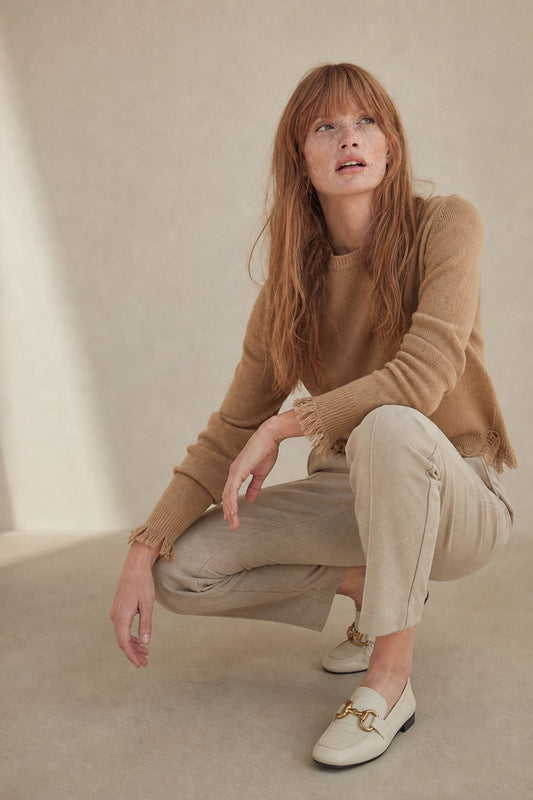 Lavisa - Tapered Woolen High-Waist Trousers