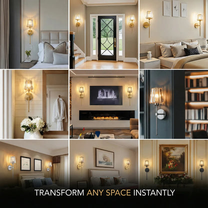Lavisa - Wireless Wall Sconces Set of 2 Magnetic Rechargeable LED Lights