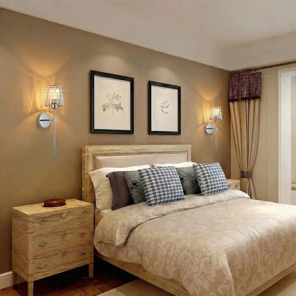 Lavisa - Wireless Wall Sconces Set of 2 Magnetic Rechargeable LED Lights