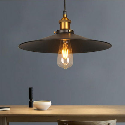 Lavisa - Industrial Metal Cone Pendant Light with Adjustable Wire