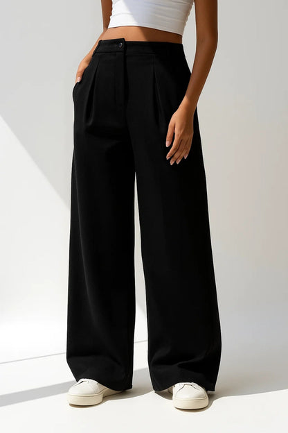 Lavisa - Pleated Wide Leg Dress Pants