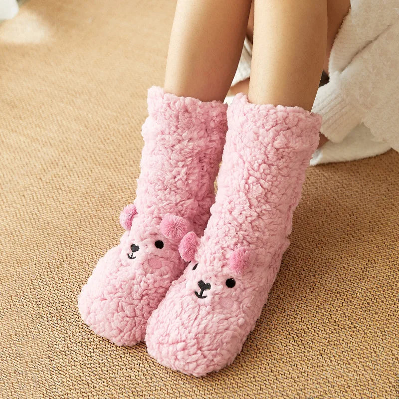 Lavisa - Cute Bear Fleece Thermal Socks
