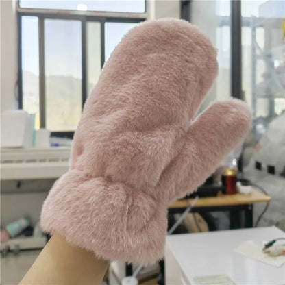 Lavisa - Fluffy Plush Mittens Winter Warm Gloves