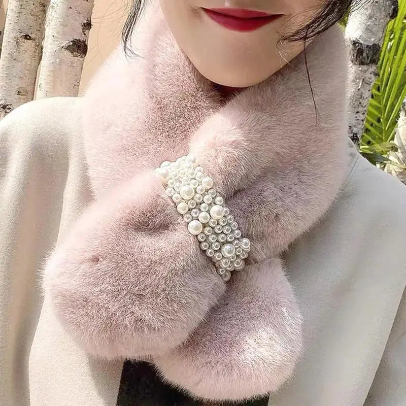 Lavisa - Luxury Faux Fur Pearl Winter Scarf