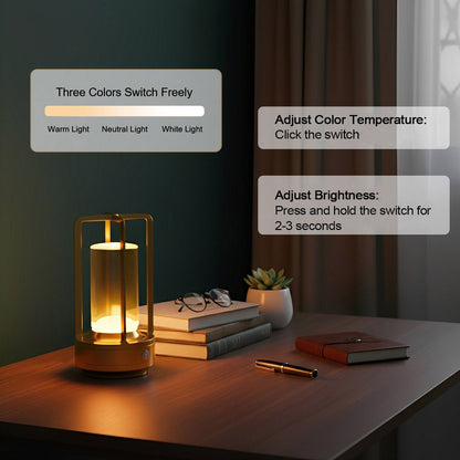 Lavisa - Portable Cordless LED Table Lamp with Touch Dimming