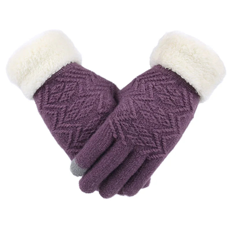 Lavisa - Touch Screen Knitted Gloves with Plush Lining