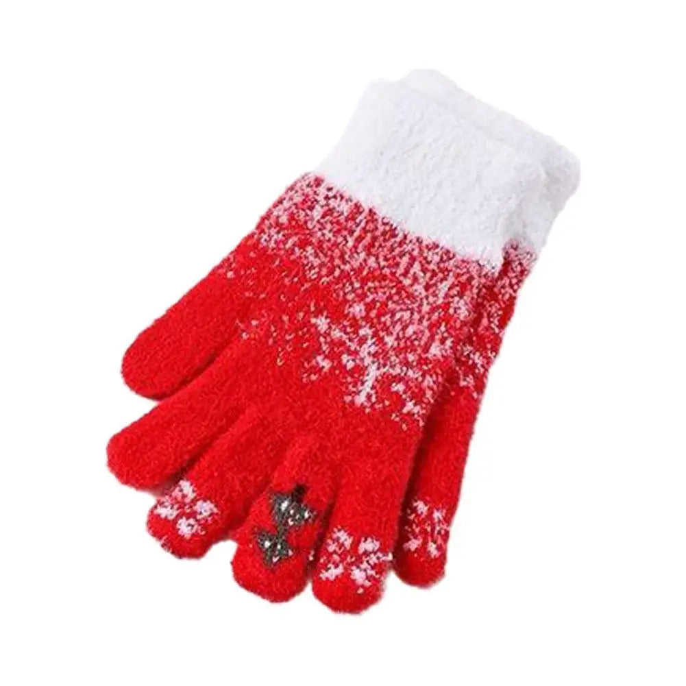 Lavisa - Festive Fleece Lined Convertible Fingerless Gloves