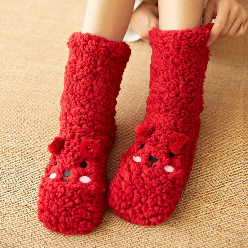 Lavisa - Cute Bear Fleece Thermal Socks