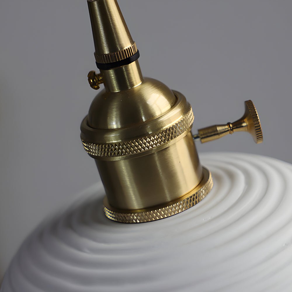 Lavisa - Striped Ceramic Pendant Light with Brass