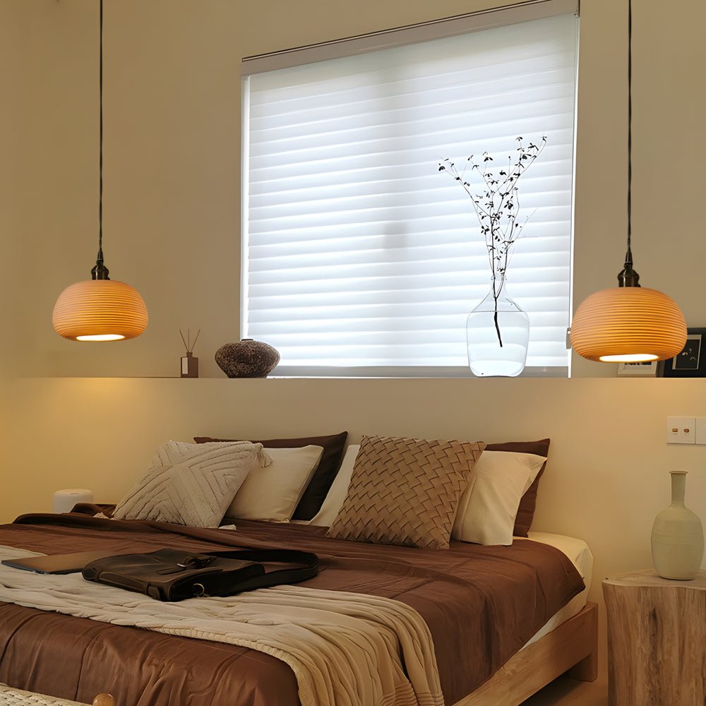 Lavisa - Striped Ceramic Pendant Light with Brass