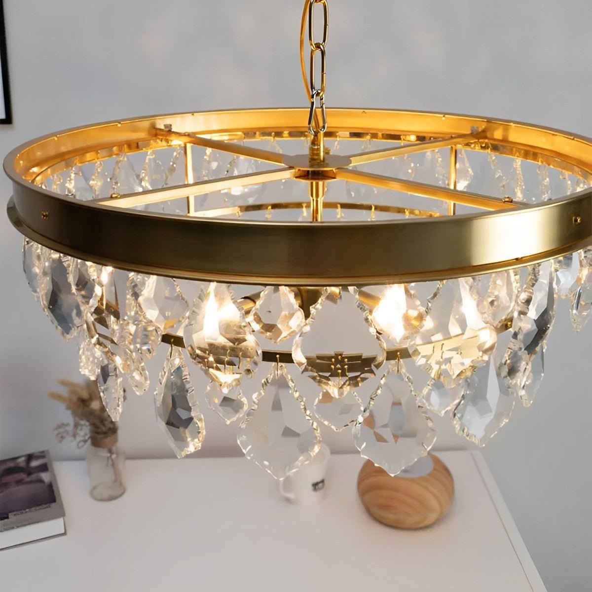 Lavisa - Modern Crystal Chandelier Round Raindrop Pendant Lighting