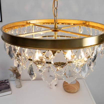 Lavisa - Modern Crystal Chandelier Round Raindrop Pendant Lighting