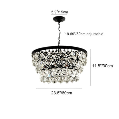 Lavisa - Modern Crystal Chandelier Round Raindrop Pendant Lighting