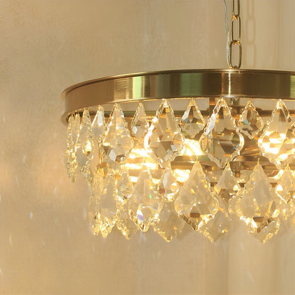 Lavisa - Modern Crystal Chandelier Round Raindrop Pendant Lighting