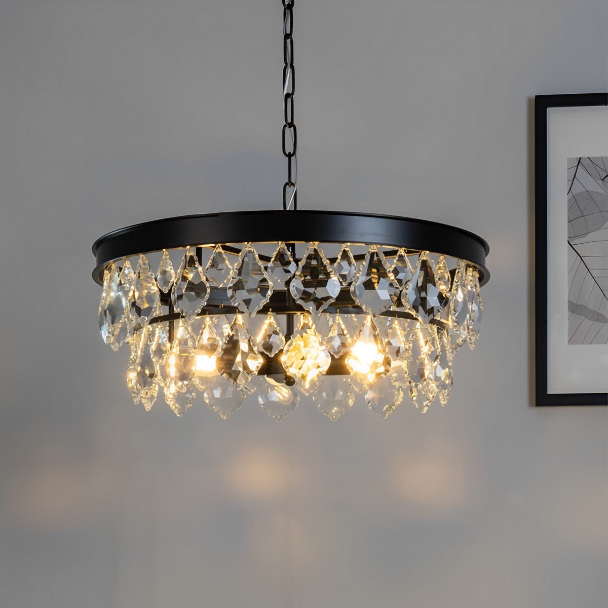 Lavisa - Modern Crystal Chandelier Round Raindrop Pendant Lighting