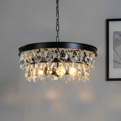 Lavisa - Modern Crystal Chandelier Round Raindrop Pendant Lighting