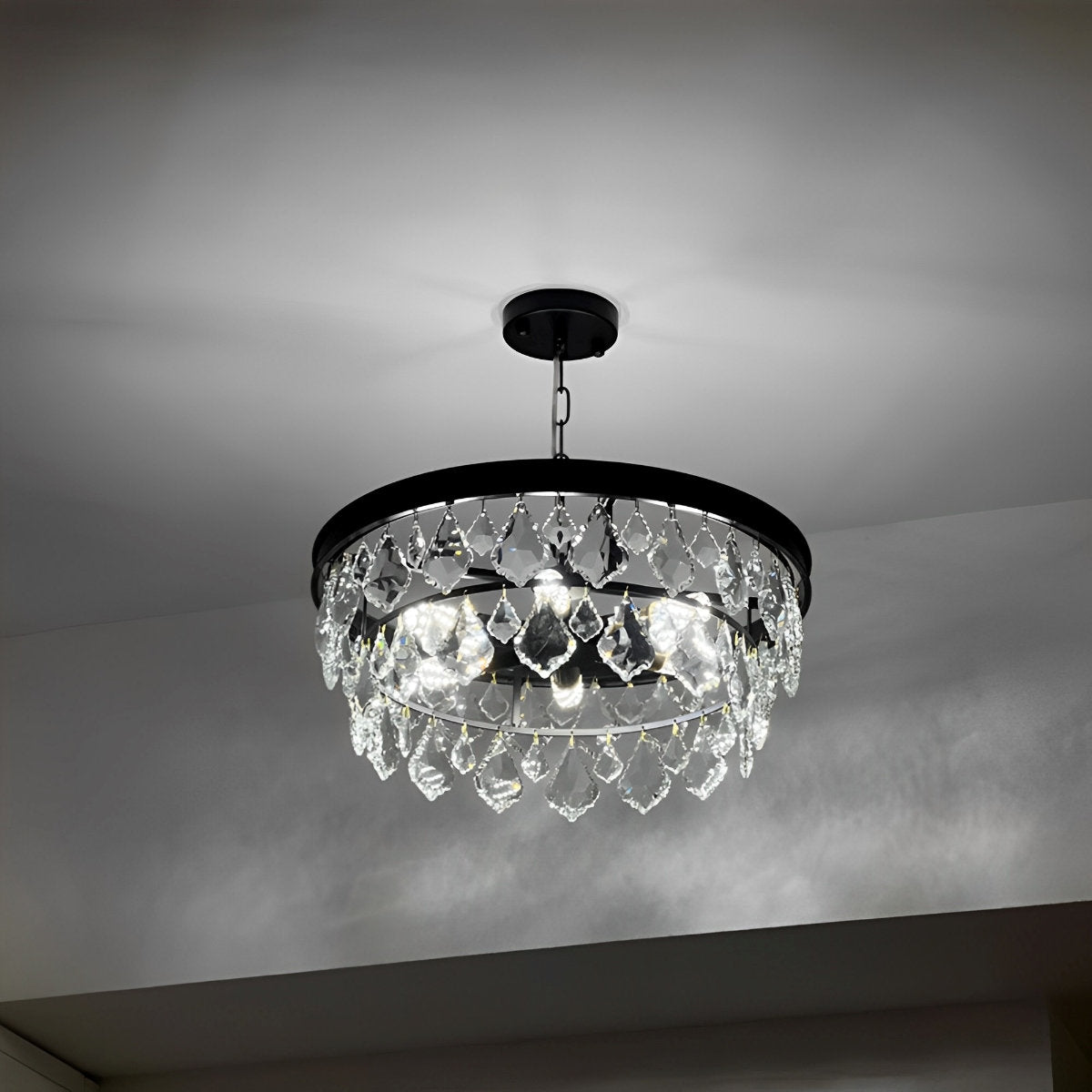 Lavisa - Modern Crystal Chandelier Round Raindrop Pendant Lighting