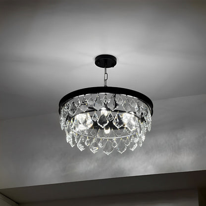 Lavisa - Modern Crystal Chandelier Round Raindrop Pendant Lighting