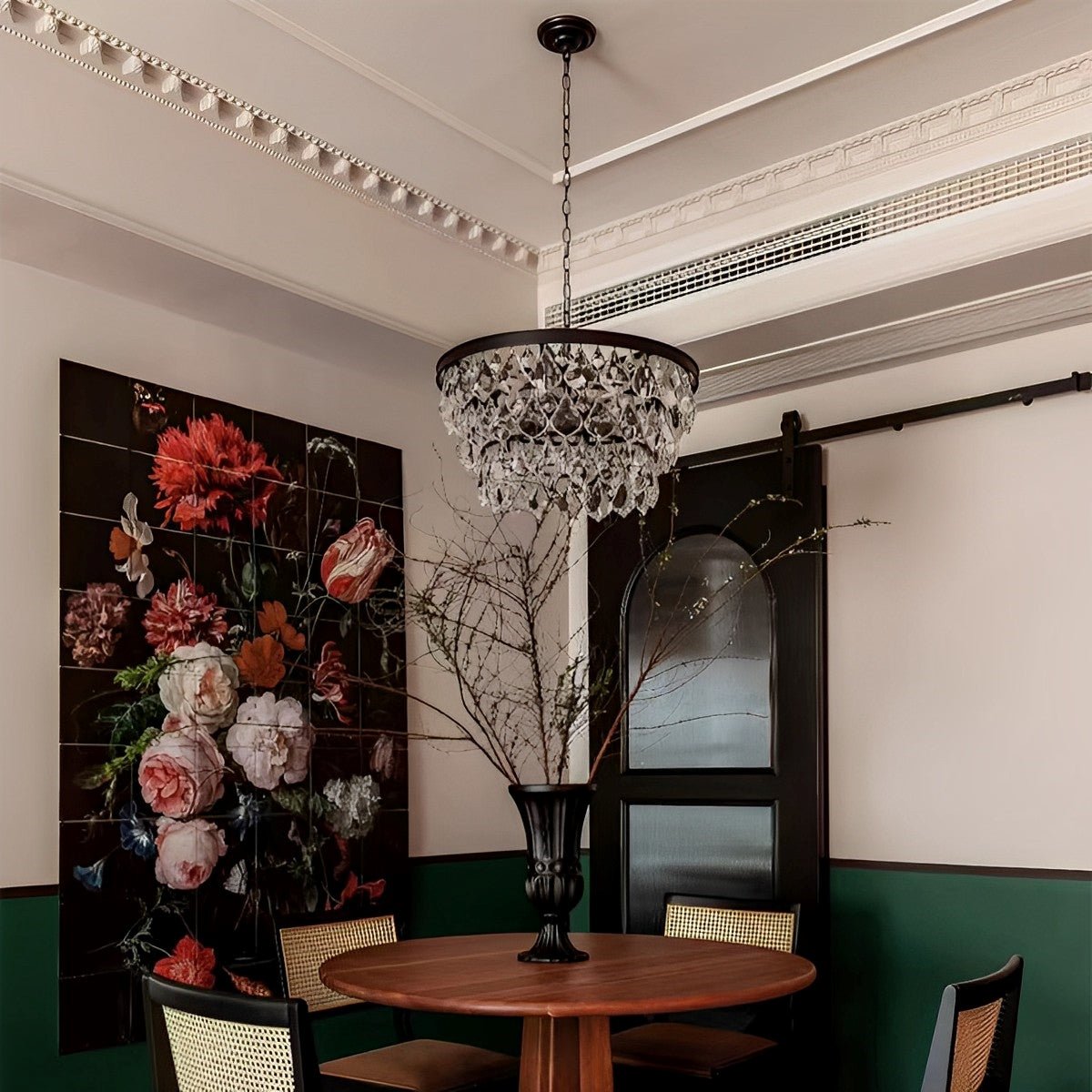 Lavisa - Modern Crystal Chandelier Round Raindrop Pendant Lighting