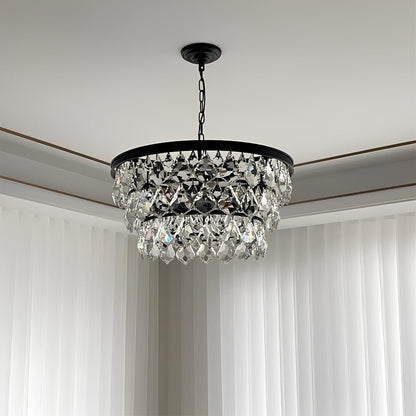 Lavisa - Modern Crystal Chandelier Round Raindrop Pendant Lighting