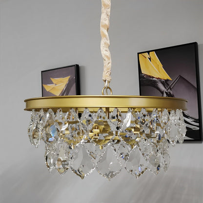 Lavisa - Modern Crystal Chandelier Round Raindrop Pendant Lighting