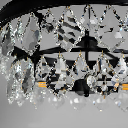 Lavisa - Modern Crystal Chandelier Round Raindrop Pendant Lighting