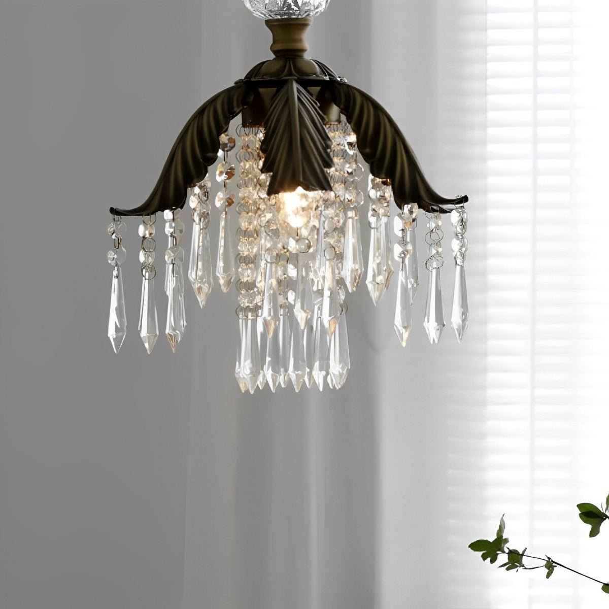 Lavisa - Rustic Floral Crystal Chandelier Light