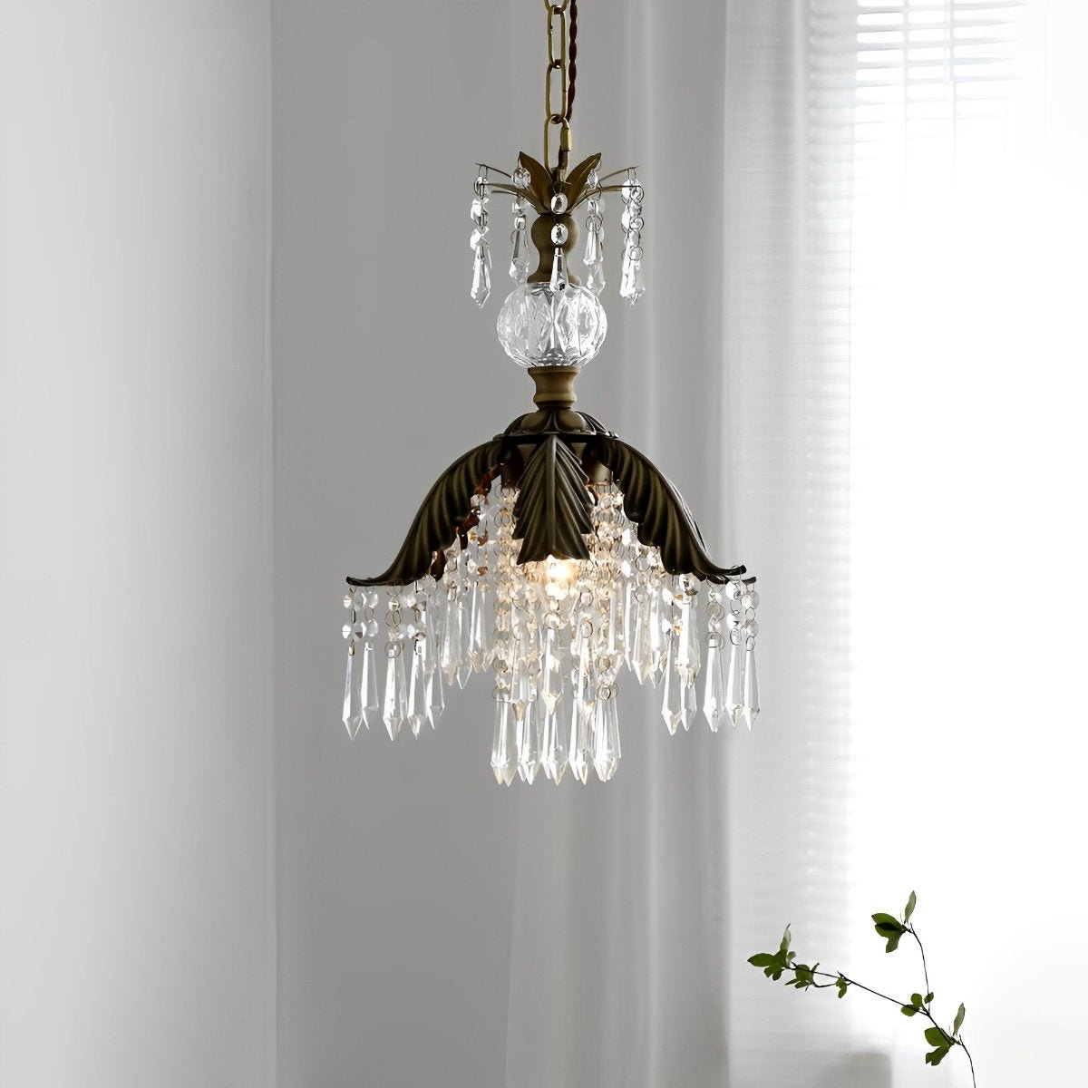 Lavisa - Rustic Floral Crystal Chandelier Light