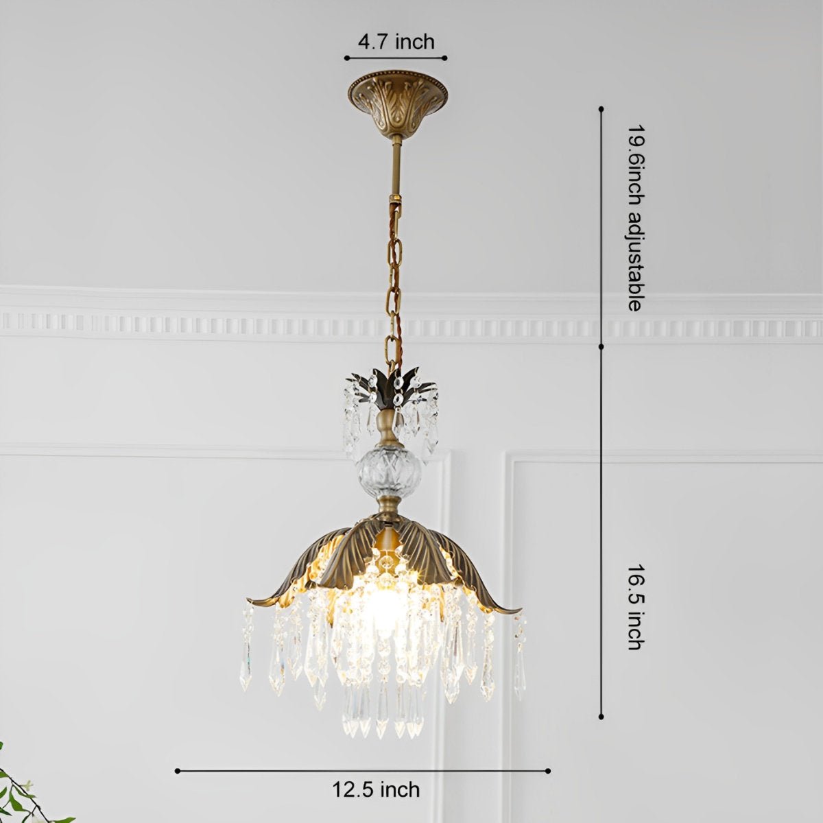 Lavisa - Rustic Floral Crystal Chandelier Light