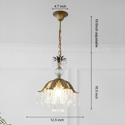Lavisa - Rustic Floral Crystal Chandelier Light