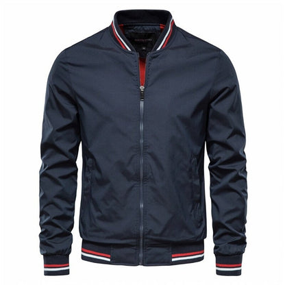 Ryder Mens Bomber Jacket Zip-Up Ribbed-Trim Lightweight Outerwear - Side Angle | Lavisa