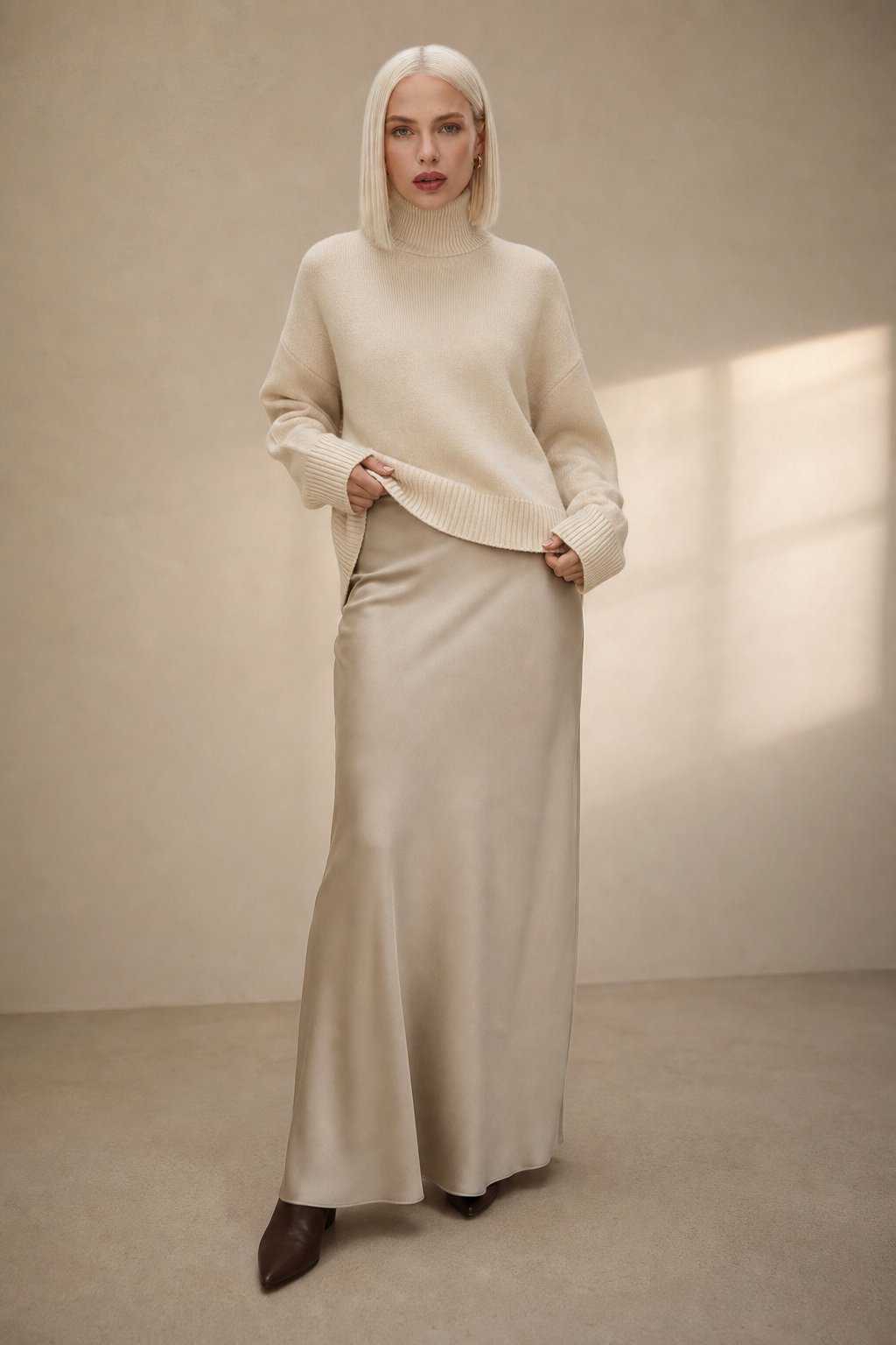 Lavisa - Satin Fishtail Maxi Skirt