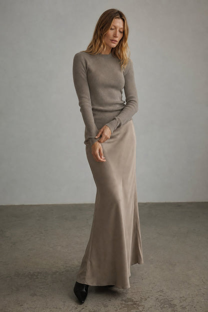 Lavisa - Satin Fishtail Maxi Skirt