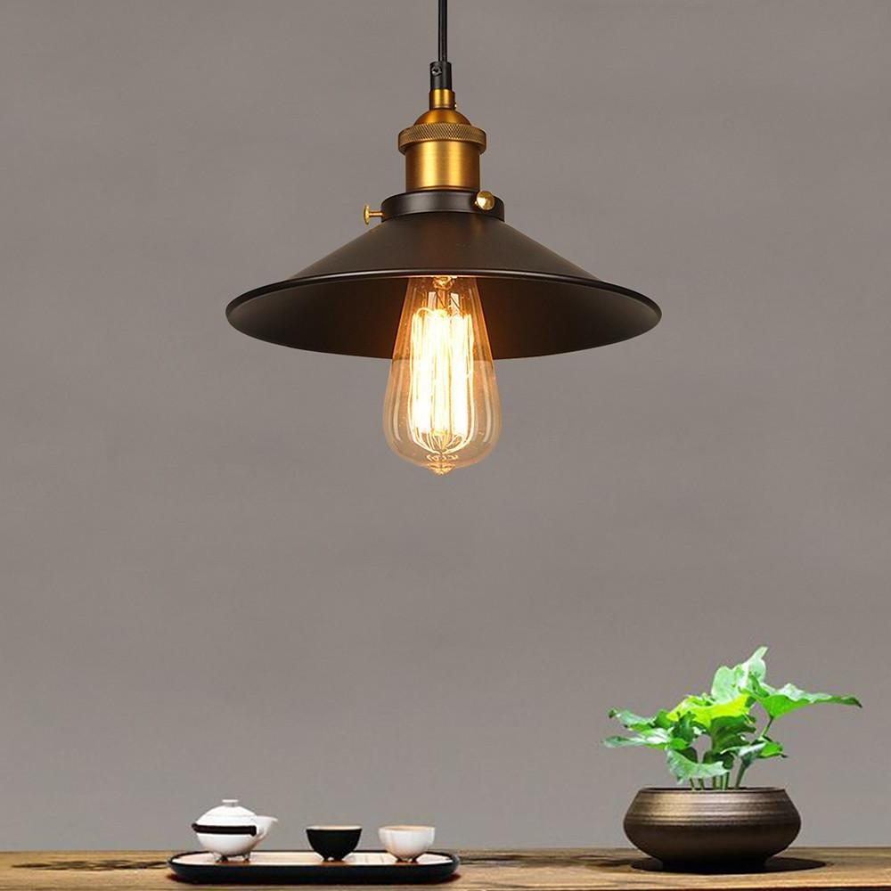 Lavisa - Industrial Metal Cone Pendant Light with Adjustable Wire
