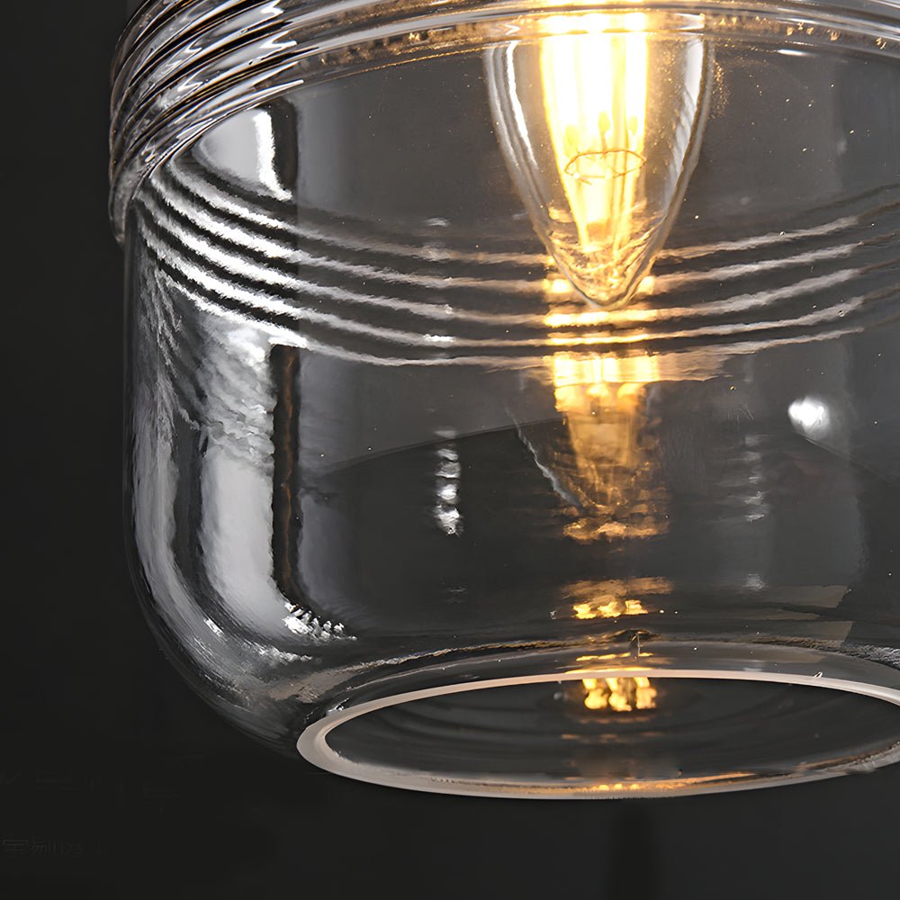 Lavisa - Threaded Glass Pendant Light with Copper