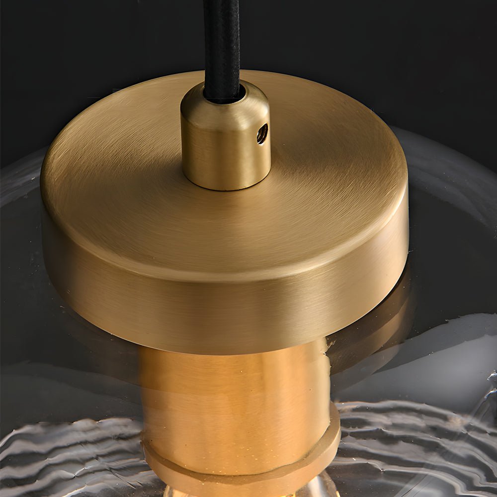 Lavisa - Threaded Glass Pendant Light with Copper