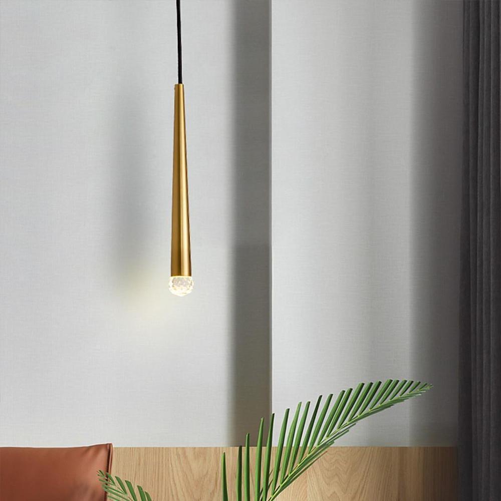 Lavisa - Slim Crystal Cylinder Pendant Light
