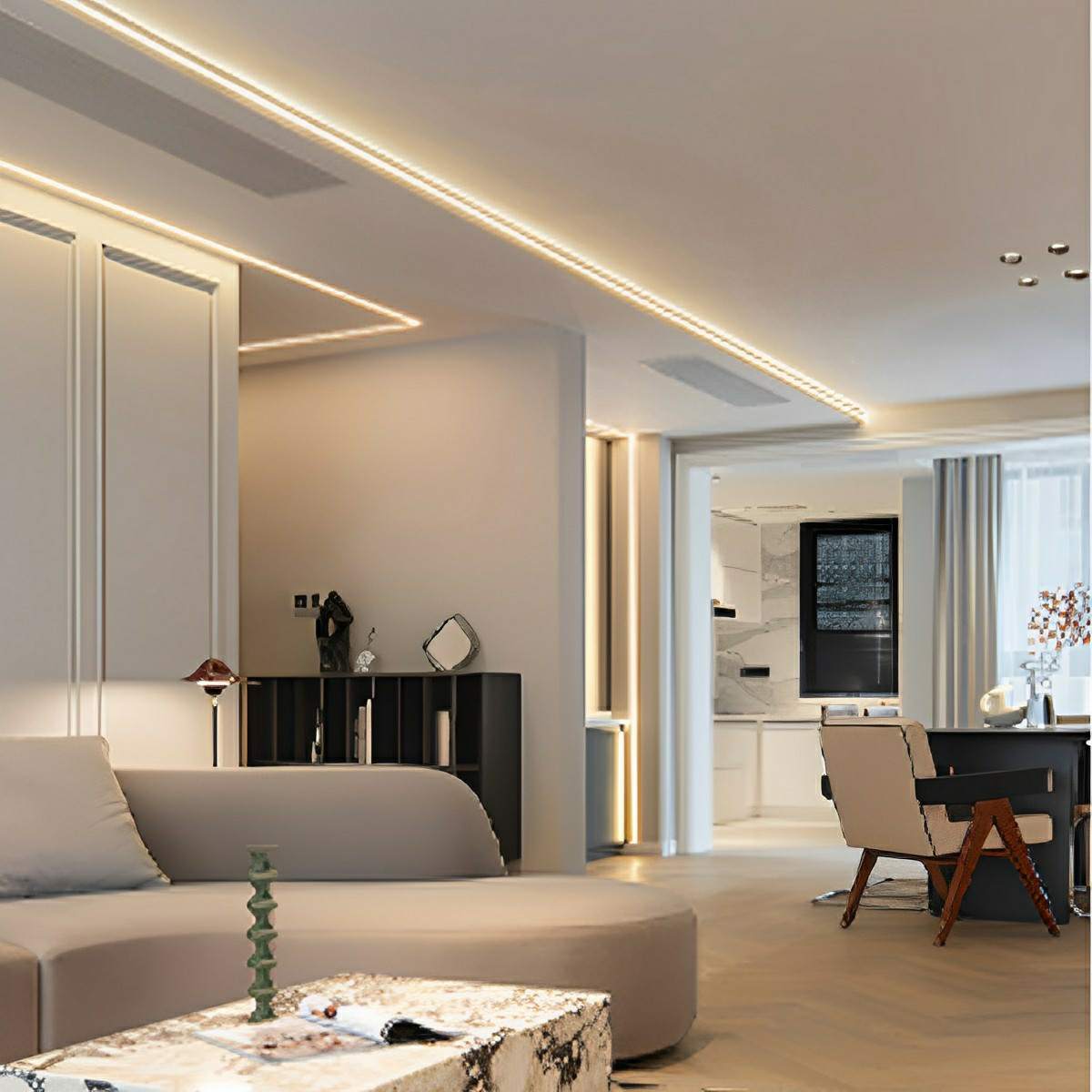 Lavisa - Slim Flexible Recessed COB LED Linear Light Strip