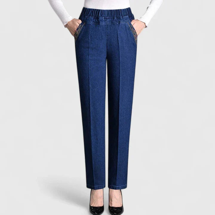 Lavisa - Sophisticated Straight Leg Pants with Pockets