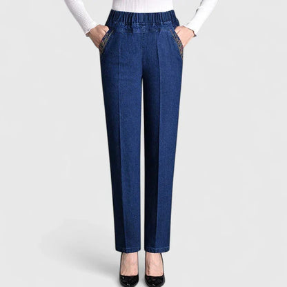 Lavisa - Comfortable High Waist Straight Leg Pants for Women