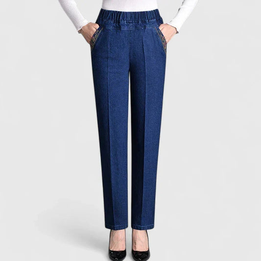Lavisa - Comfortable High Waist Straight Leg Pants for Women